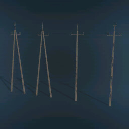 Old Power Poles Pack (Prefab*)