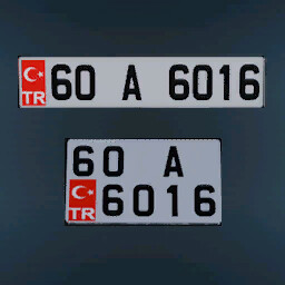 Turkish License Plates (Prefab*)