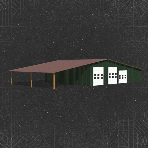 Machineshed With Canopy Roof