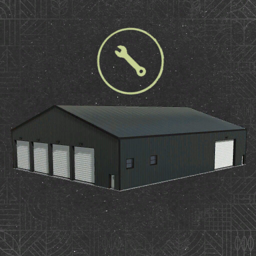 Metal Storage With Workshop