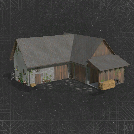 Pigsty With A Barn
