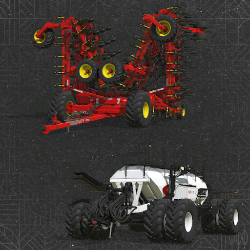 Bourgault 3320-76 Paralink Hoe Drill + 7950 Air Cart