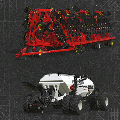 Bourgault 3420-100 Paralink Hoe Drill + 71300 Air Cart