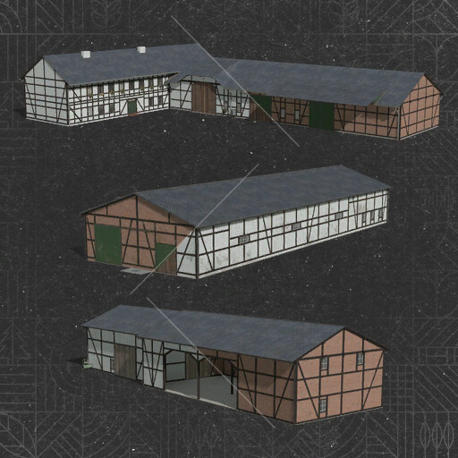 Half-Timbered Farm Buildings