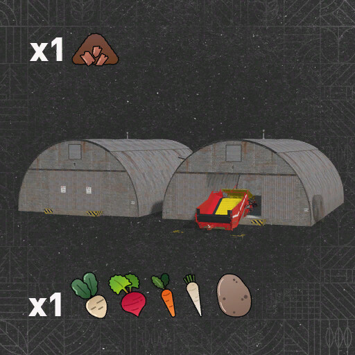 Reinforced Quonset Sheds For Rootcrops & Woodchips