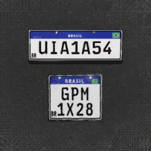 2020 Mercosul Brazilian License Plates (Prefab*)