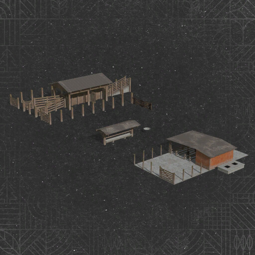 Cow Pasture With Milking Barn