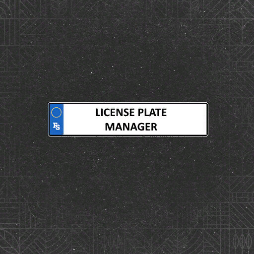 License Plate Manager