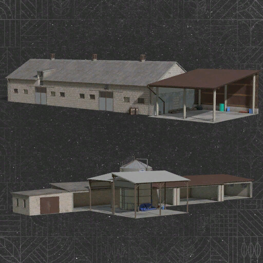 Package Cowshed With Garage And Silo