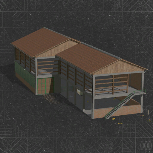 XXL Cow Barn With Bale Storage