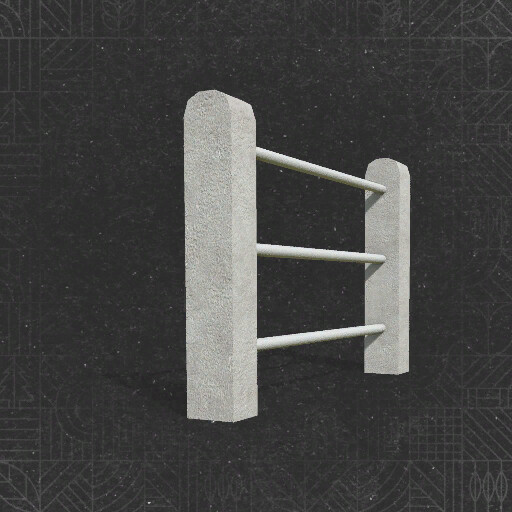 White Plaster Fence (Prefab*)