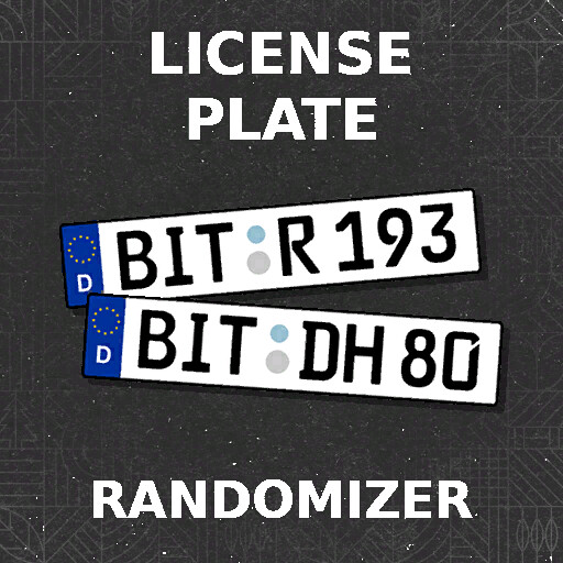 License Plate Randomizer