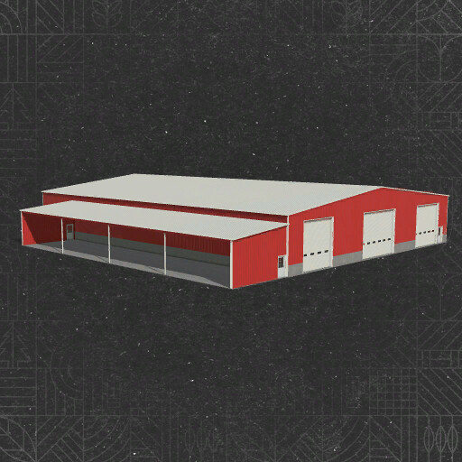 Large Metal Drive Thru Garage