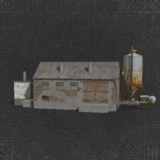 Little Old Henhouse With Silo
