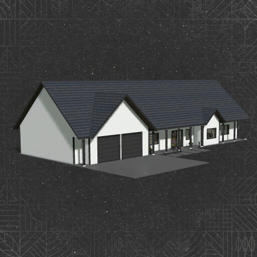 House With Two Car Garage