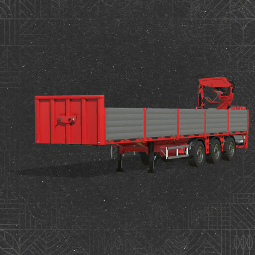 Platform Trailer With Crane